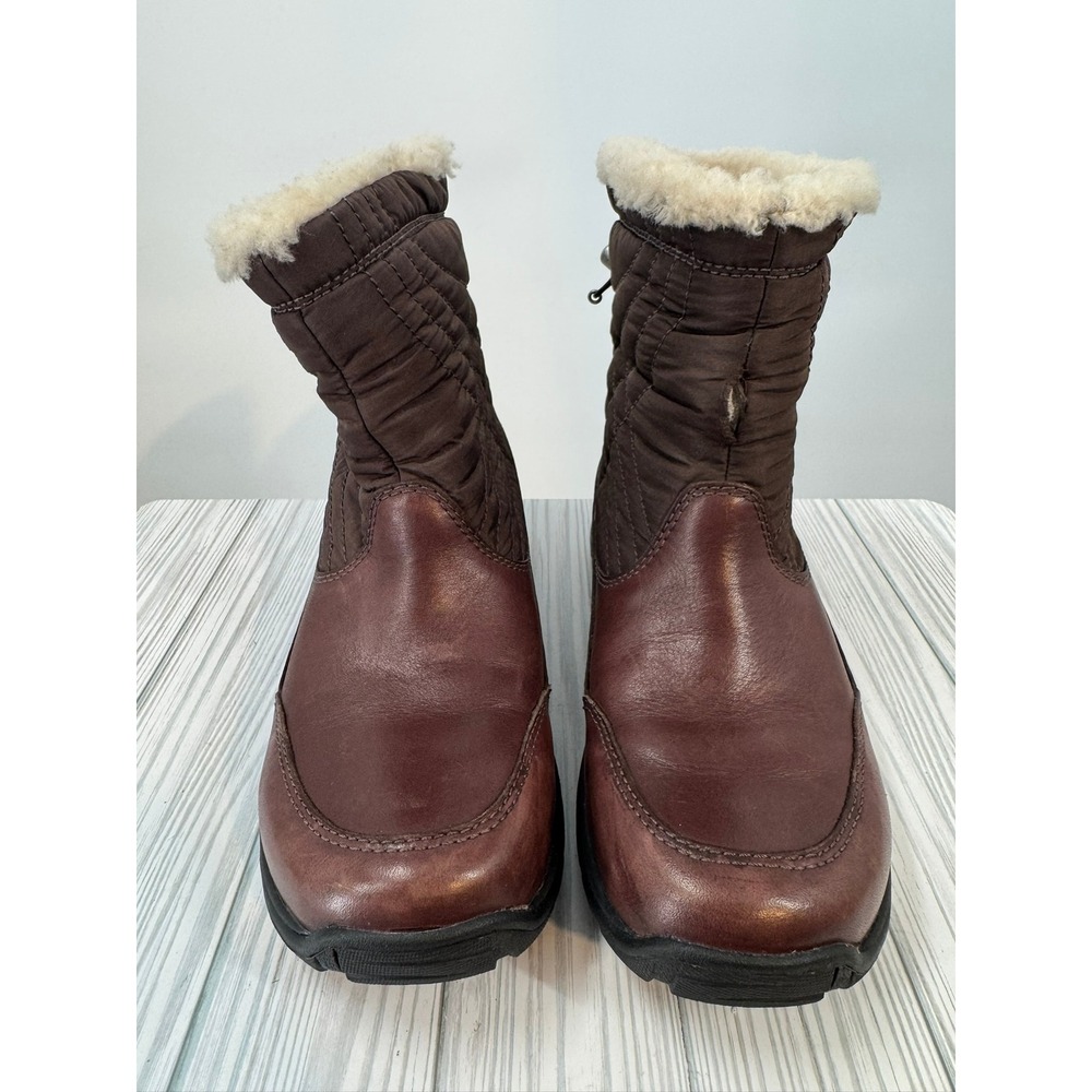 UGG Women's Size 9 Waterproof Boots Stormburst Brown Vibram Shearling Fur Lined - Picture 3 of 15